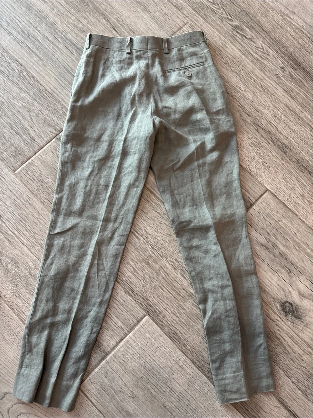Ralph Lauren Light Sage 100% Linen Two-Piece Suit
